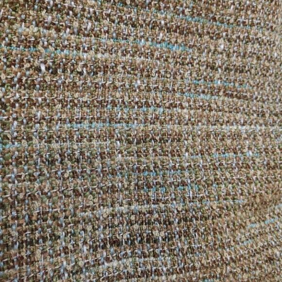 Emma James Size 16 Liz Claiborne Company Tweed Green Skirt Zipper Frill Business - Picture 9 of 9